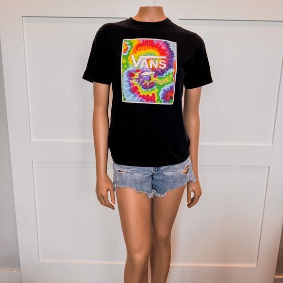 Vans Off The Wall Spiral Tie Dye Graphic Short Sleeve T-Shirt, Youth Large 12-14 - Picture 2 of 10